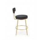 Стул барный HALMAR H115 черный/золотой